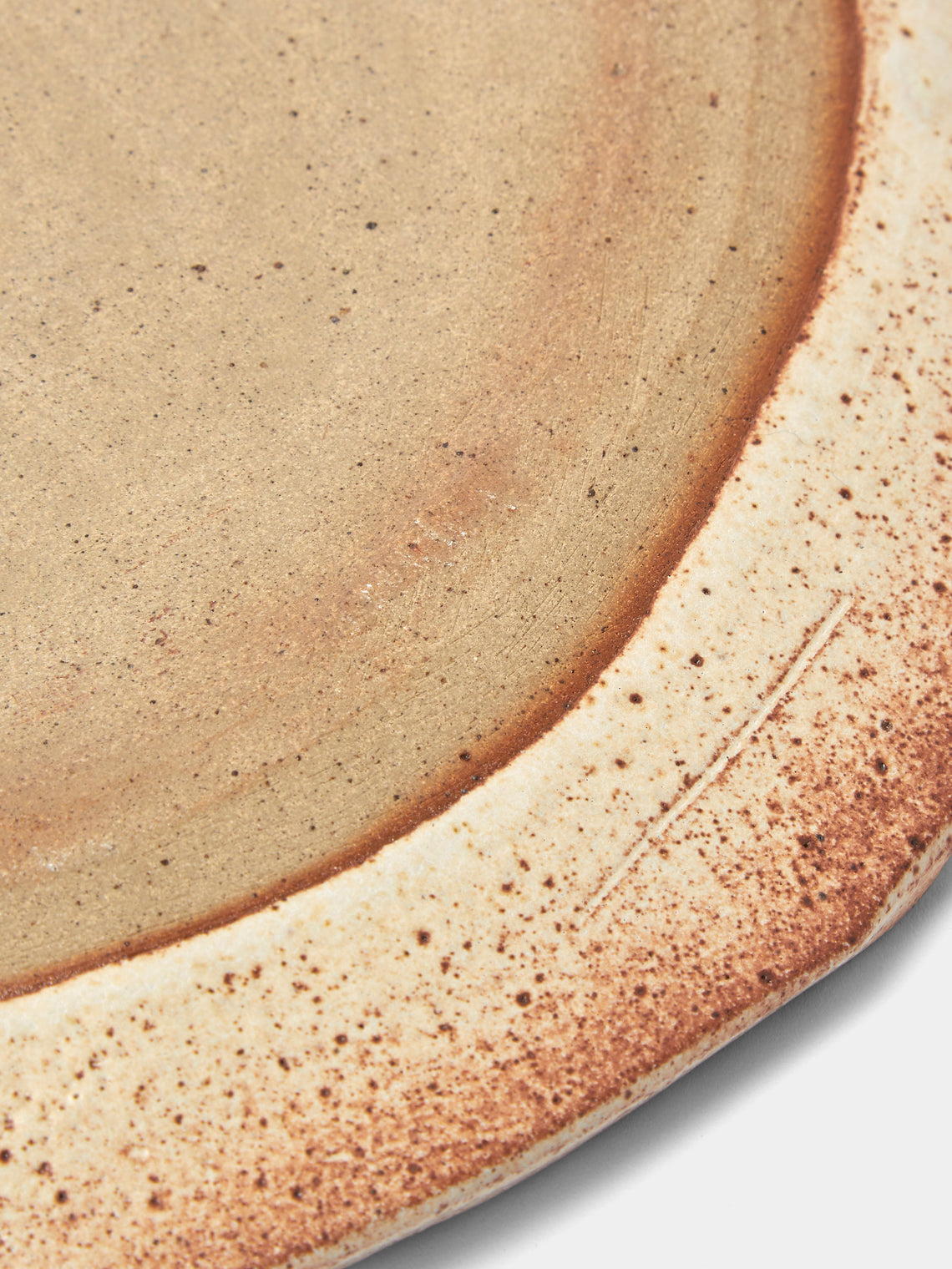 Adam Ross - Hand-Thrown Ceramic Faceted Serving Platter - Beige - ABASK