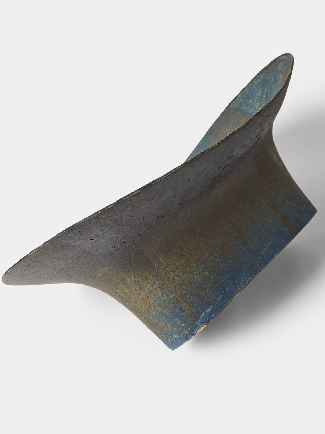 Linda Ouhbi - 09/2025 Hand-Built Stoneware Vase (14.5in/37cm) - Blue - ABASK