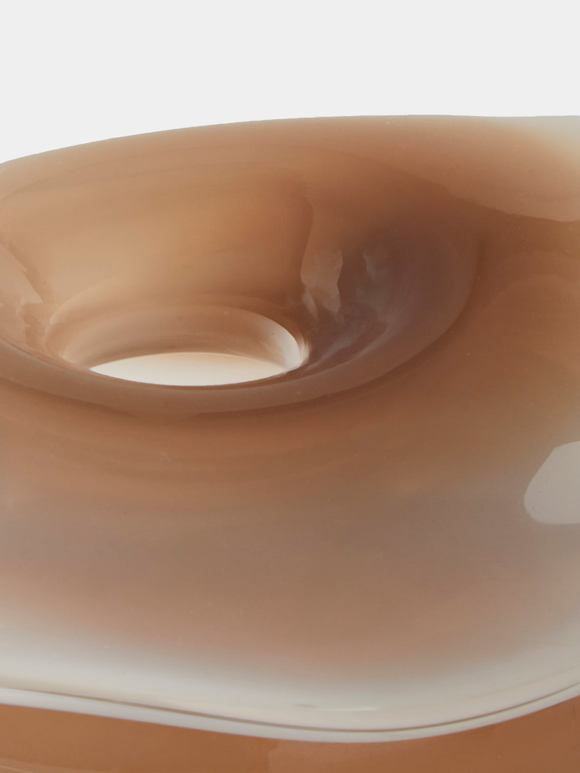 Oog Objects - 16 Hand-Blown Glass Vase (9.5in/24cm) - Brown - ABASK