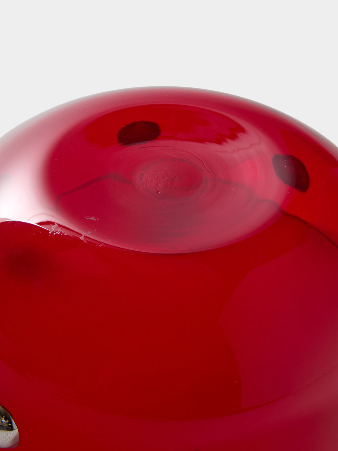 Antique and Vintage - 1969 Murano Glass and Silver-Plated Bowl - Red - ABASK