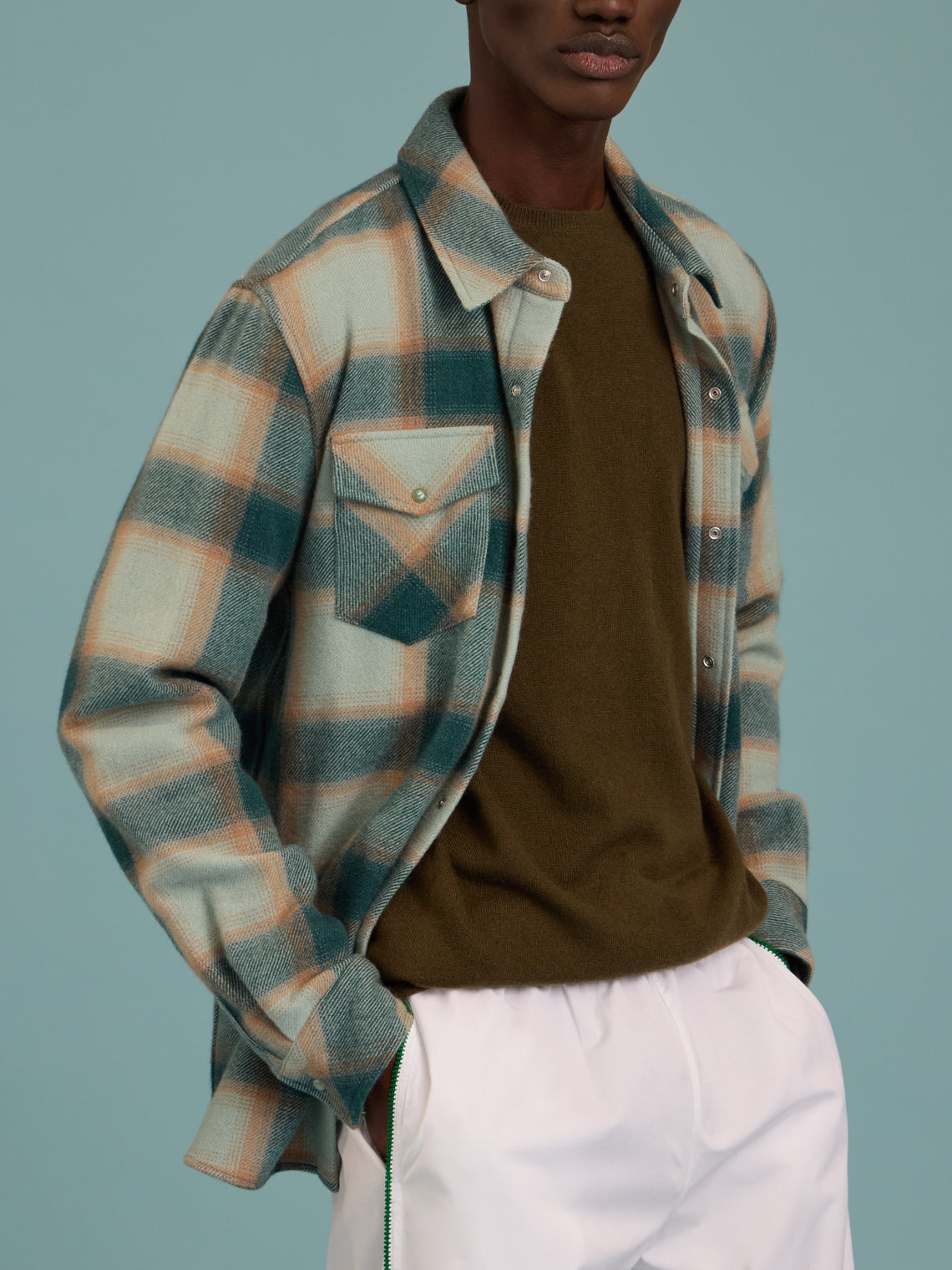 Denis Colomb - Cashmere Crew-Neck Sweater | Size: M - Khaki - ABASK