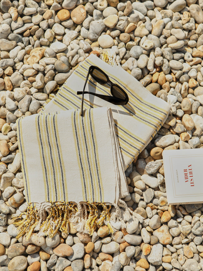 Mizar & Alcor - Sol Handwoven Linen and Cotton Towels (Set of 2) -  - ABASK