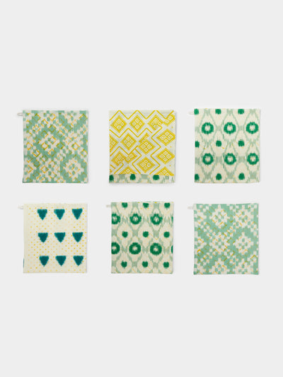 Gregory Parkinson - Salad Garden Block-Printed Cotton Napkins (Set of 6) -  - ABASK - 