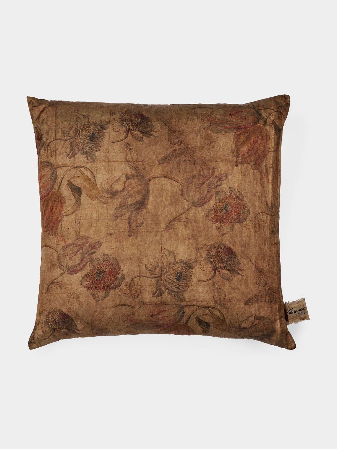 The House of Lyria - Abdia Cotton-Blend Cushion (19.5in/50cm) - Brown - ABASK - 