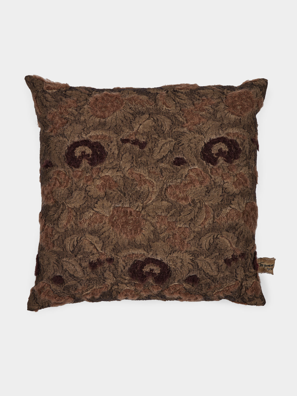 The House of Lyria - Lithops Wool and Cashmere Cushion (21.5in/55cm) - Brown - ABASK - 