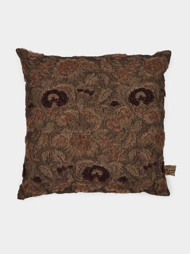 The House of Lyria - Lithops Wool and Cashmere Cushion (21.5in/55cm) - Brown - ABASK - 