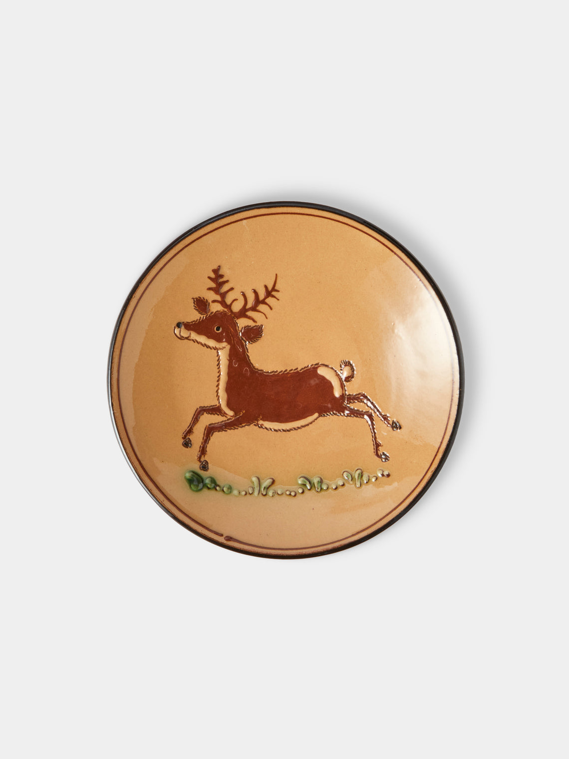 Poterie d’Évires - Animals Hand-Painted Ceramic Plates – 5.5in/14cm (Set of 4) - Cream - ABASK
