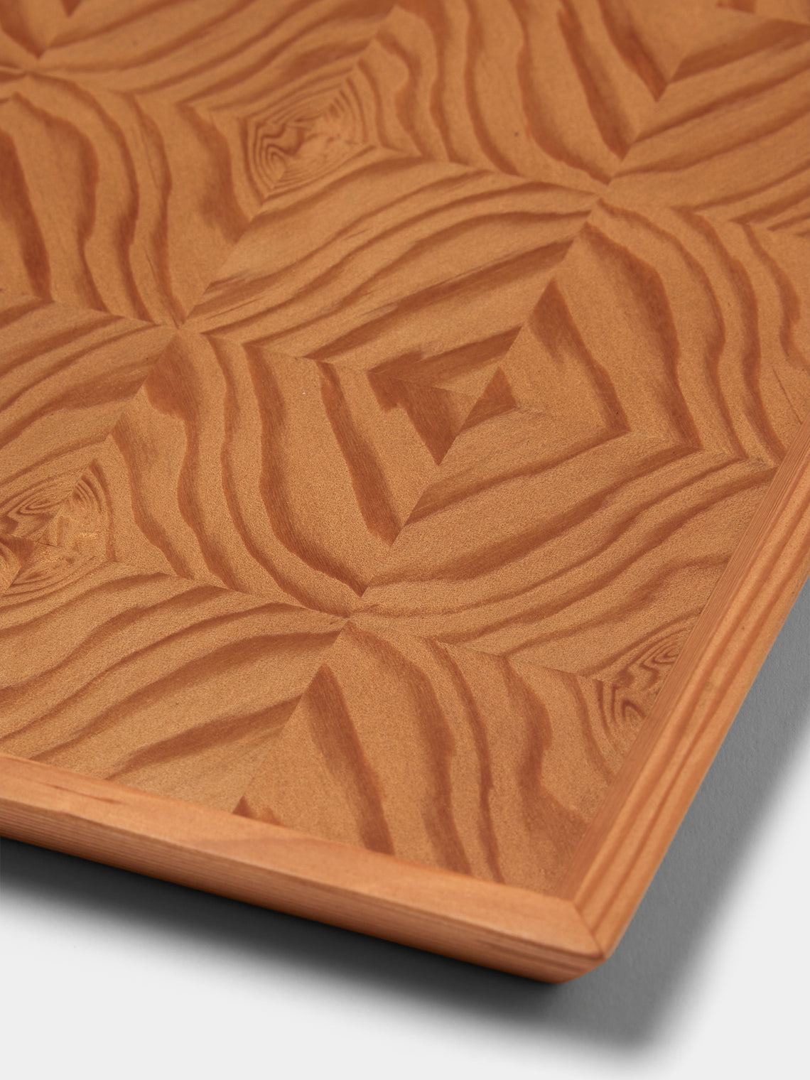 Mori Kougei - Poke Douglas Fir Square Tray (10.5in/26.5cm) - Brown - ABASK