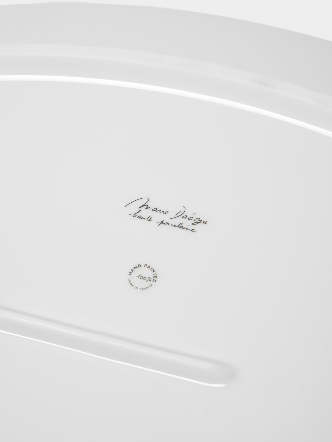 Marie Daage - Jardin d'Arashiyama Hand-Painted Porcelain Oval Platter - White - ABASK