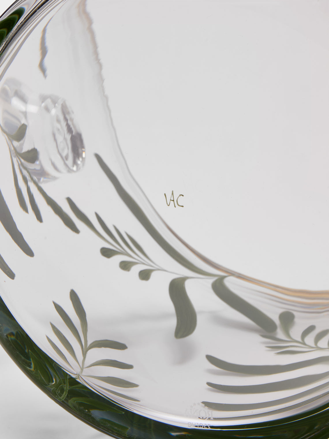 Los Vasos de Agua Clara - Saanen Hand-Painted Crystal Champagne Cooler - Green - ABASK