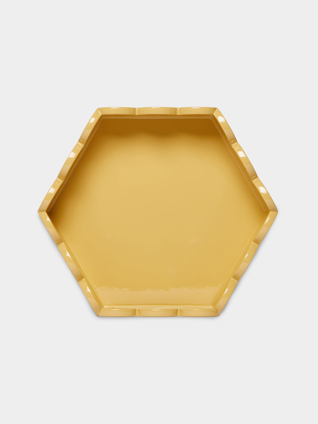 Scarlett And Sallis - Lacquered Small Scalloped Tray -  - ABASK - 