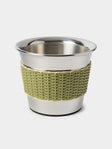 Pigment France - Menton Leather and Rattan 2/3-Bottle Champagne Bucket - Green - ABASK - 