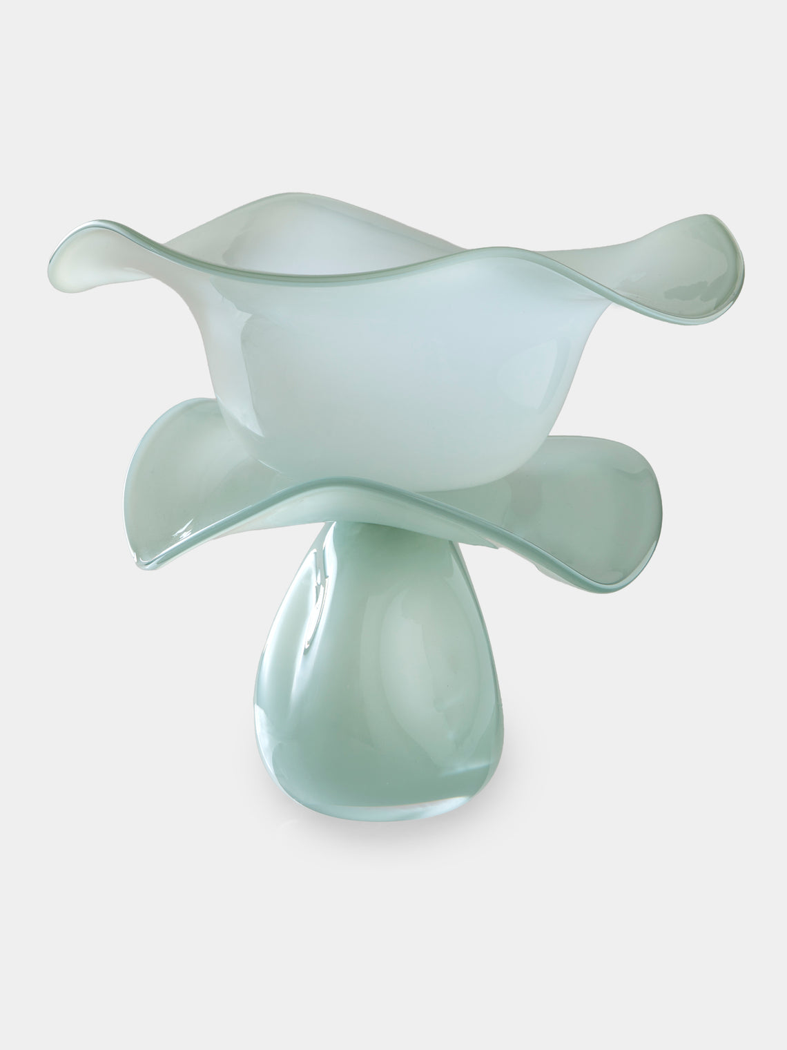 Oog Objects - 11 Hand-Blown Glass Vase (10in/26cm) - Green - ABASK - 