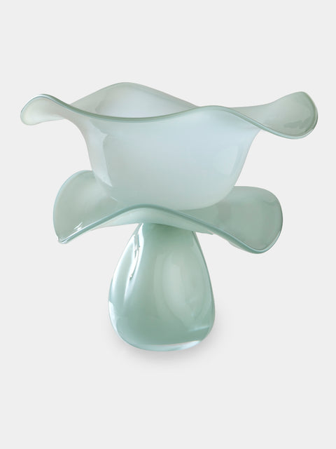 Oog Objects - 11 Hand-Blown Glass Vase (10in/26cm) - Green - ABASK - 