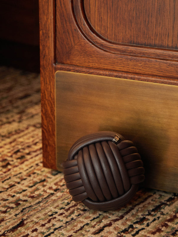 Giobagnara - Nodo Leather Doorstop -  - ABASK