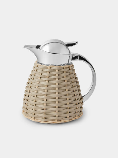 Pigment France - Chantilly Leather and Rattan Carafe (20oz/0.6L) - Cream - ABASK - 