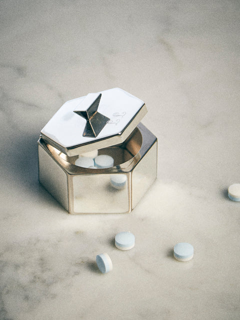 Antique and Vintage - 1980s Sterling Silver Octagonal Pill Box - Silver - ABASK