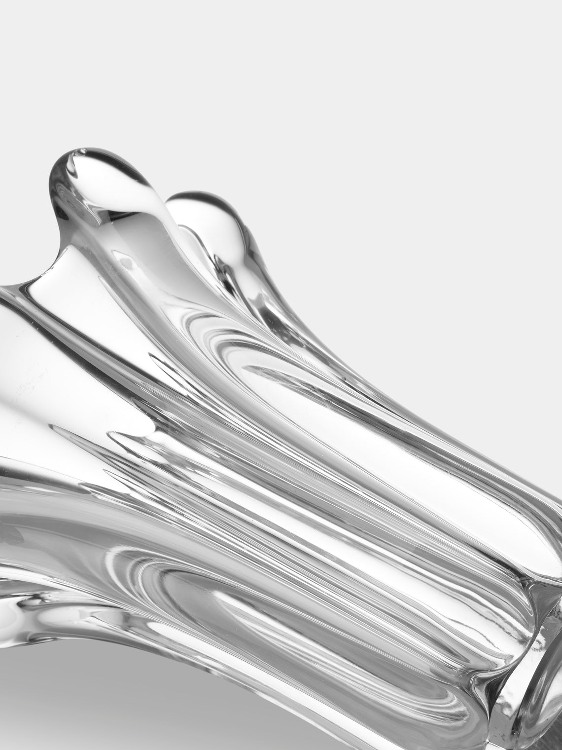 Antique and Vintage - Mid-Century Crystal Vase (10in/25.5cm) - Clear - ABASK