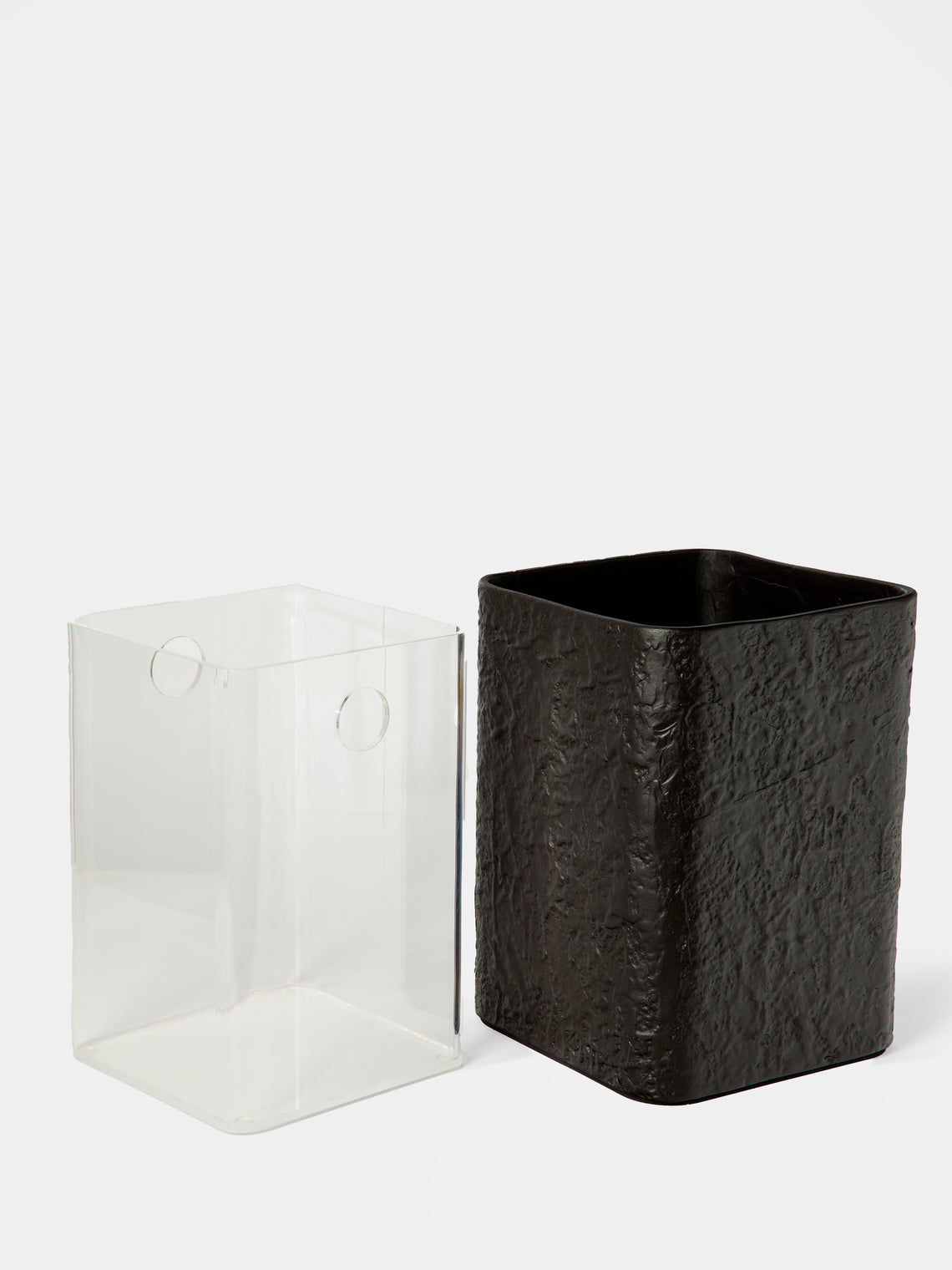 Giobagnara - Riace Imperfect Bronze Wastepaper Bin - Black - ABASK