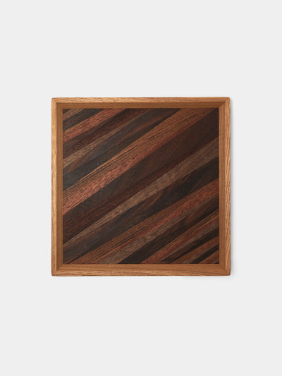 Mori Kougei - Poke Wood Square Tray (10.5in/26.5cm) - Multiple - ABASK - 
