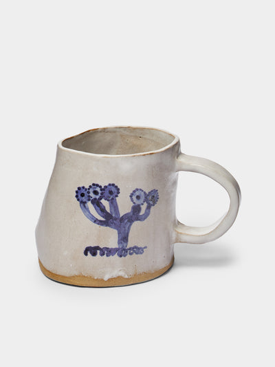 Liz Rowland - Flower Hand-Painted Ceramic Mug -  - ABASK - 