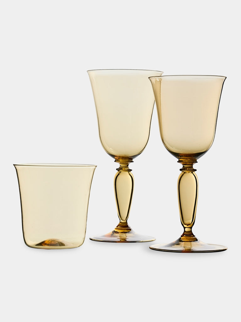 Yali Glass - Roma Hand-Blown Murano Glass Collection - Yellow - ABASK - 