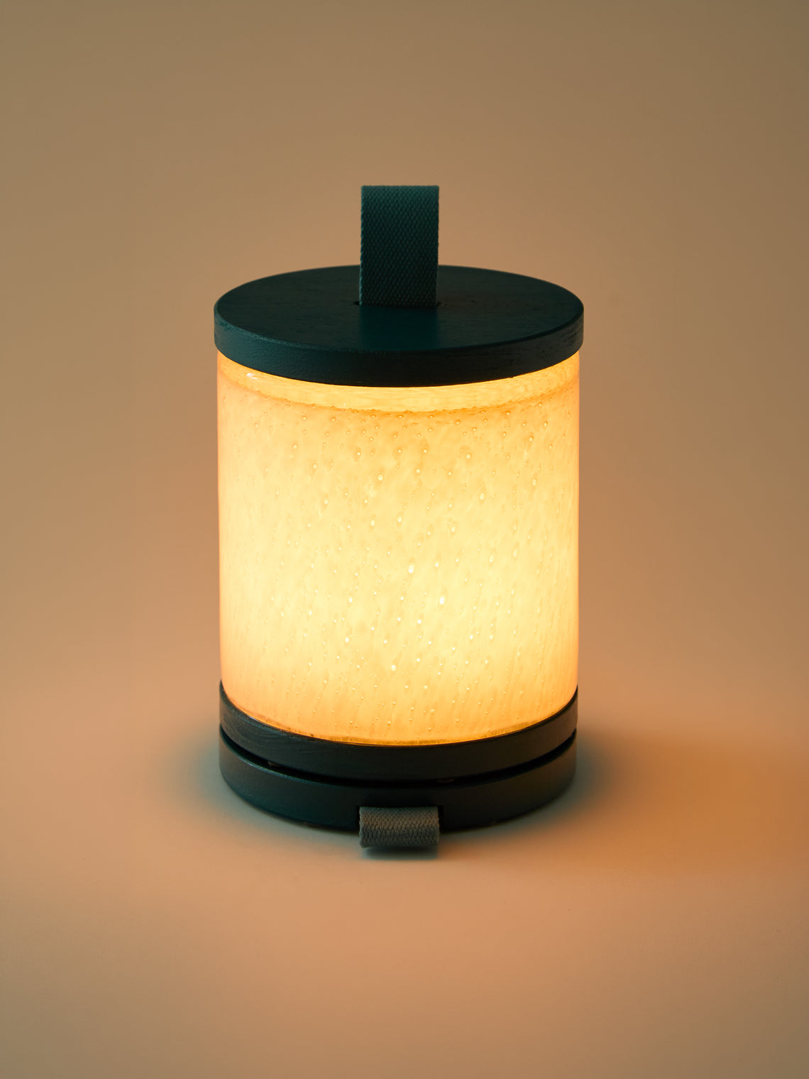 Wannes Antwerp - Antoine Santorini Hand-Blown Glass and Rubberwood Portable Lamp - Blue - ABASK