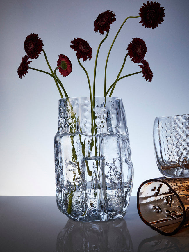 Hana Hillerová - Remix Hand-Blown Glass Vessel (15.5in/39cm) - Clear - ABASK