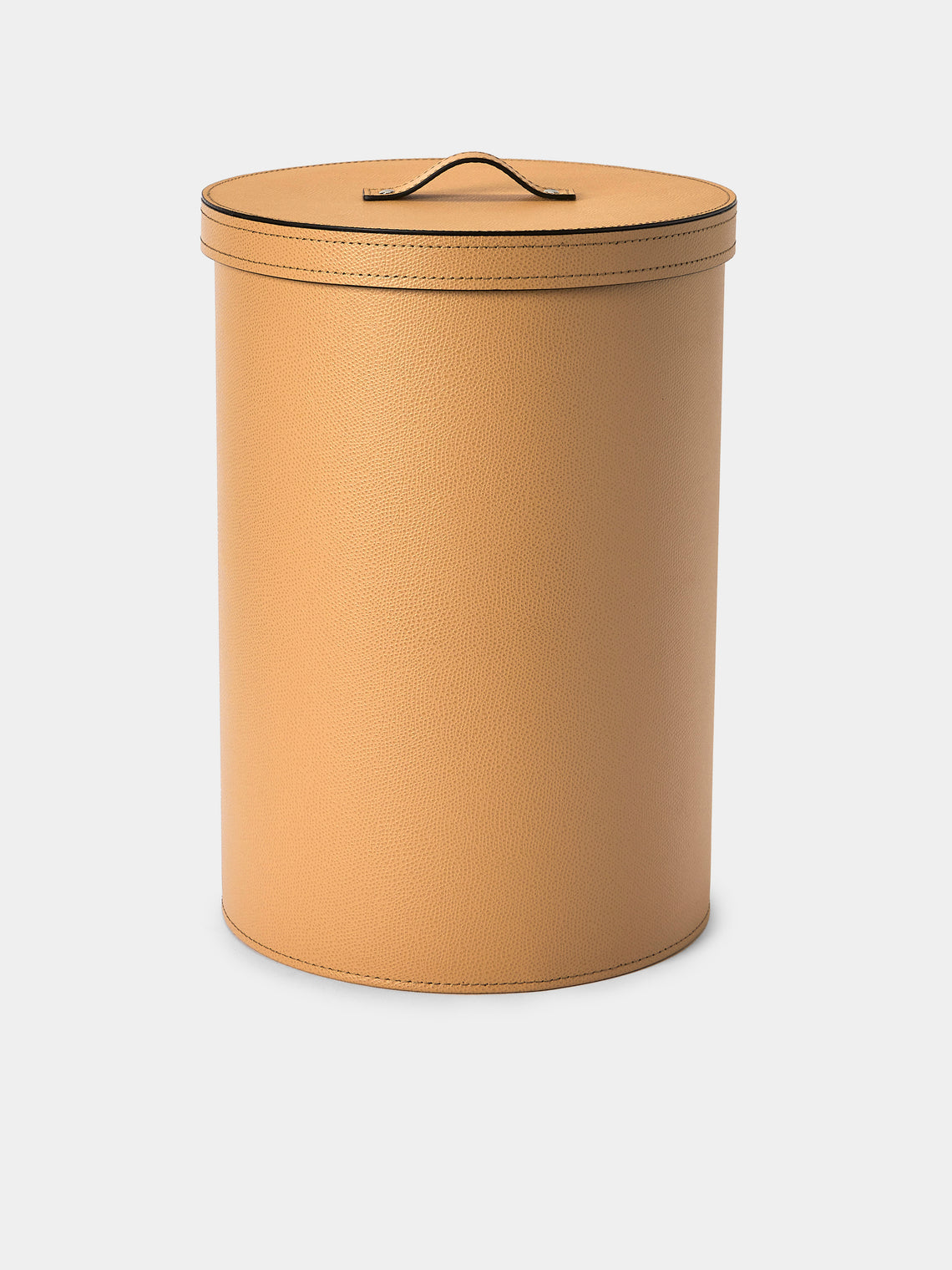 Pinetti - Leather Wastepaper Bin - Beige - ABASK - 