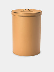Pinetti - Leather Wastepaper Bin - Beige - ABASK - 