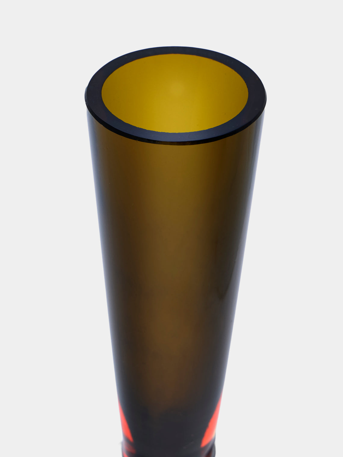 Antique and Vintage - 1960s Flavio Poli for Seguso Vetri d’Arte Murano Glass Vase (8in/20.5cm) - Brown - ABASK