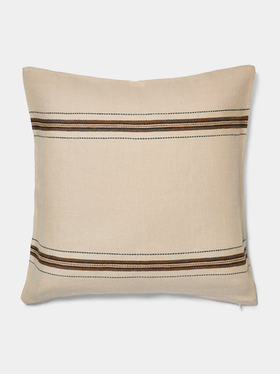 Libeco - Vourkari Belgian Linen Cushion (25in/63cm) - Cream - ABASK - 
