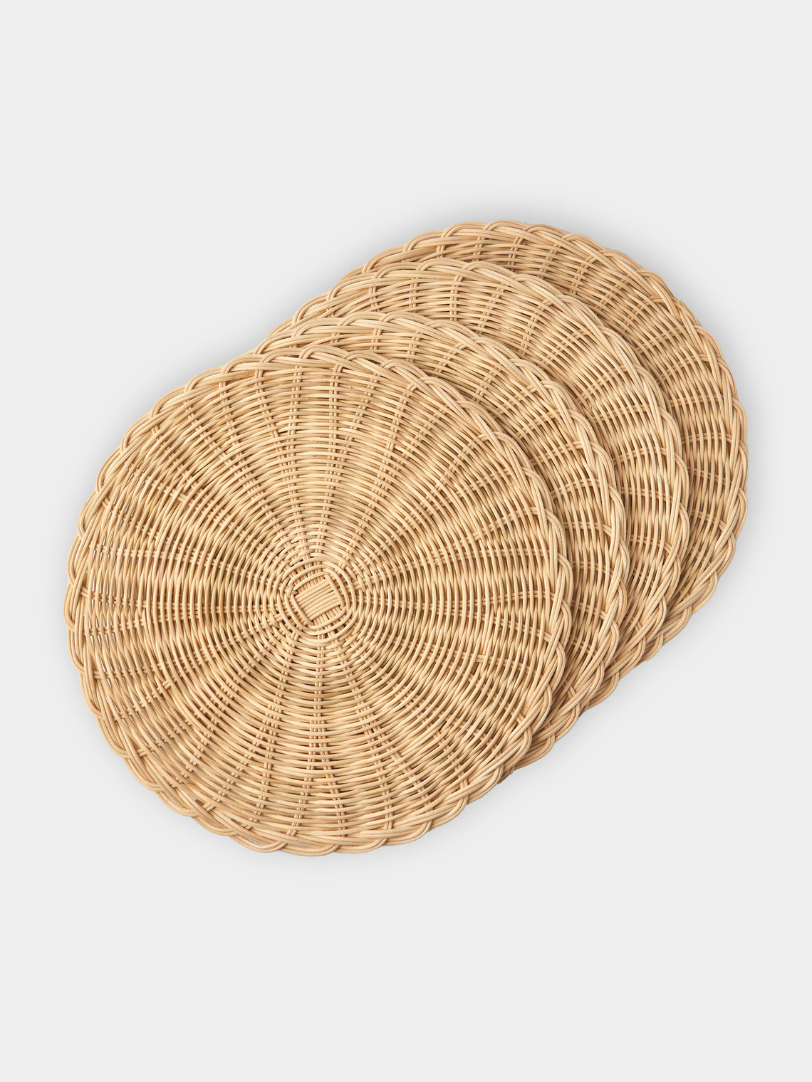 Handwoven Wicker Round Placemats (Set of 4)