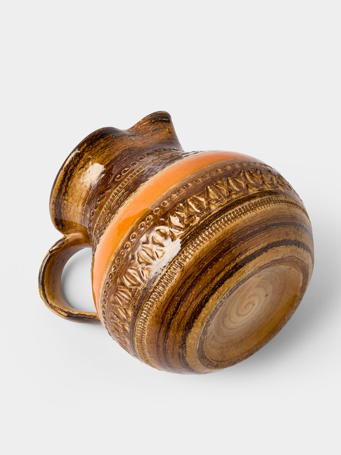 Antique and Vintage - 1970s Bitossi Ceramiche Sahara Ceramic Jug - Brown - ABASK