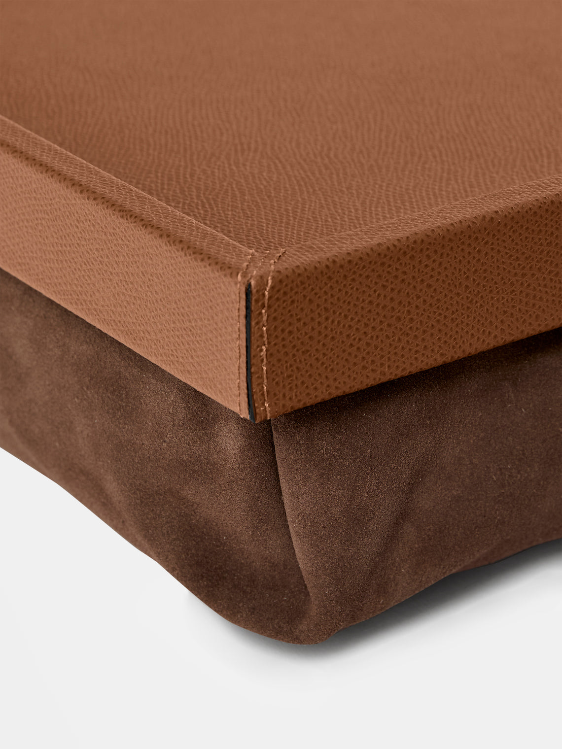 Giobagnara - Teddy Leather Bed Tray (21in/53cm) - Brown - ABASK