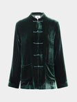 Yali Milano - Women's Velvet Blazer | Size: XS - Green - ABASK - 