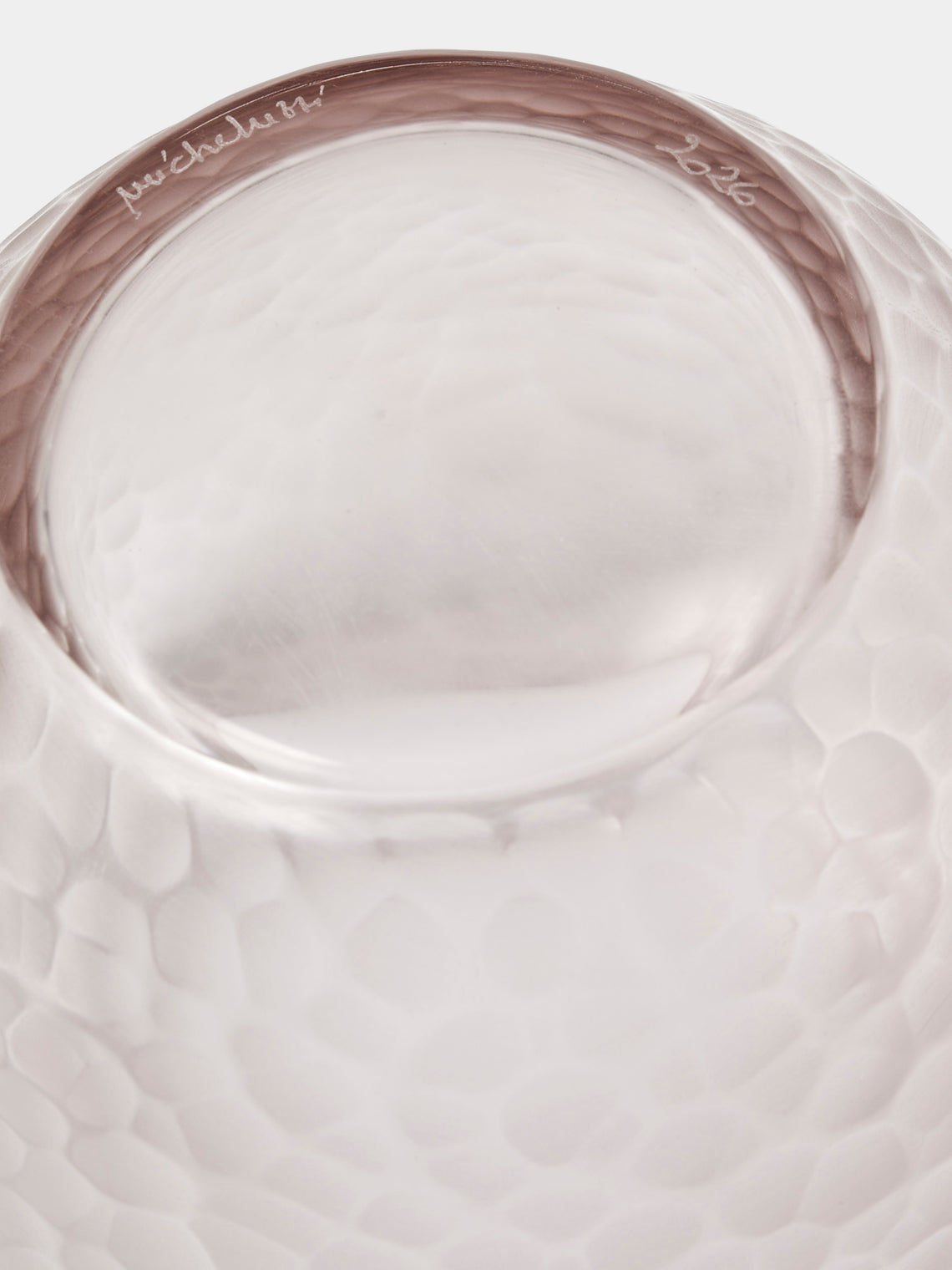 Micheluzzi Glass - Goccia Lilla Diamante Hand-Blown Murano Glass Vase (8in/20.5cm) - Gray - ABASK