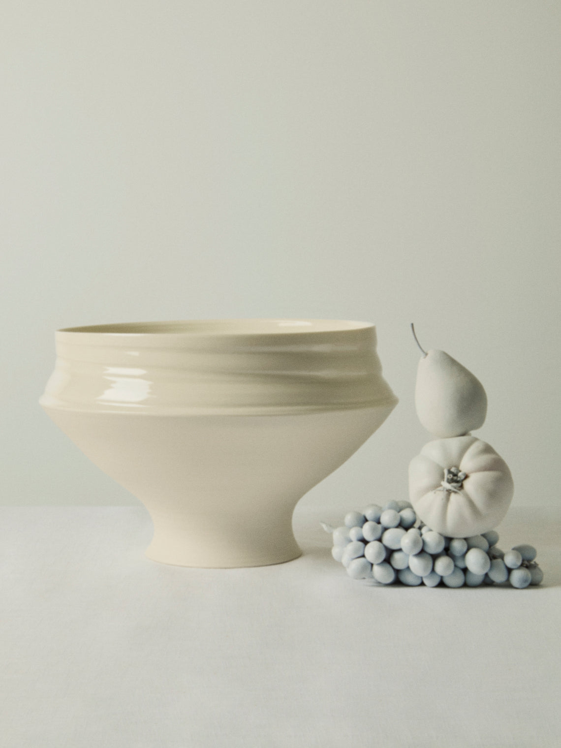 Johanne Coker - No. 12 Hand-Thrown Porcelain Bowl - White - ABASK