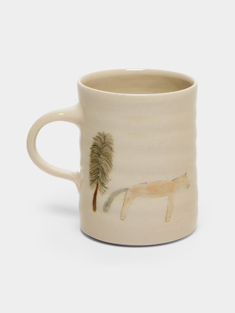 Liz Rowland - Tree and Horse Hand-Painted Ceramic Mug - Multiple - ABASK - 