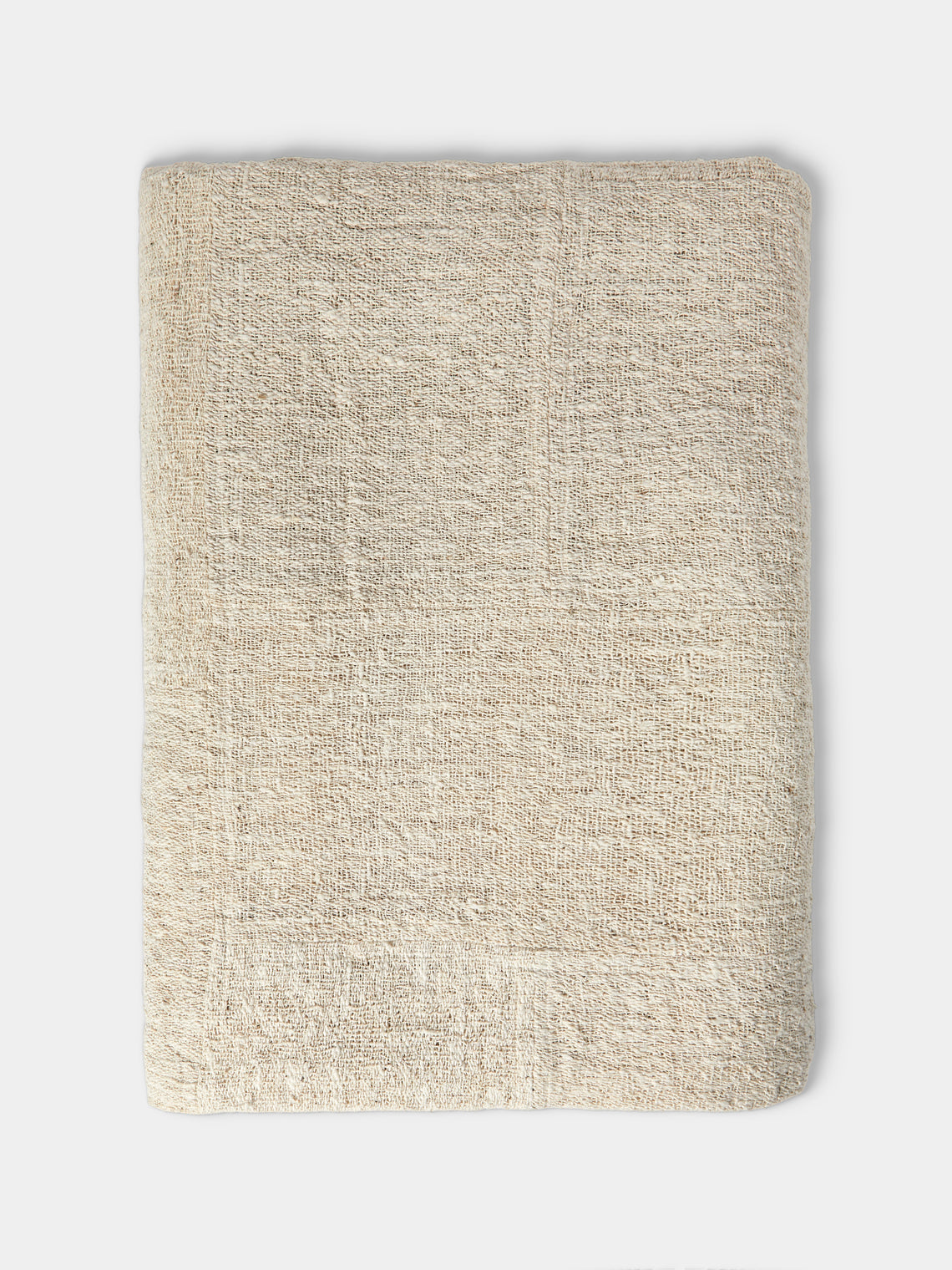 Valentina Hoyos - Patchwork Cotton Bedspread (110in/2.8m) - Natural - ABASK - 