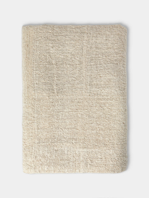 Valentina Hoyos - Patchwork Cotton Bedspread (110in/2.8m) - Natural - ABASK - 