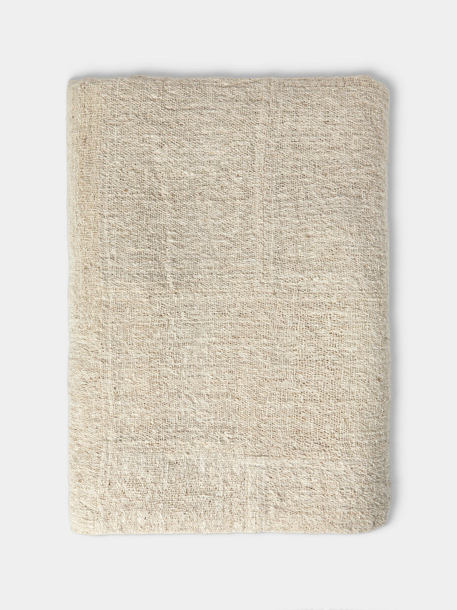 Valentina Hoyos - Patchwork Cotton Bedspread (110in/2.8m) - Natural - ABASK - 