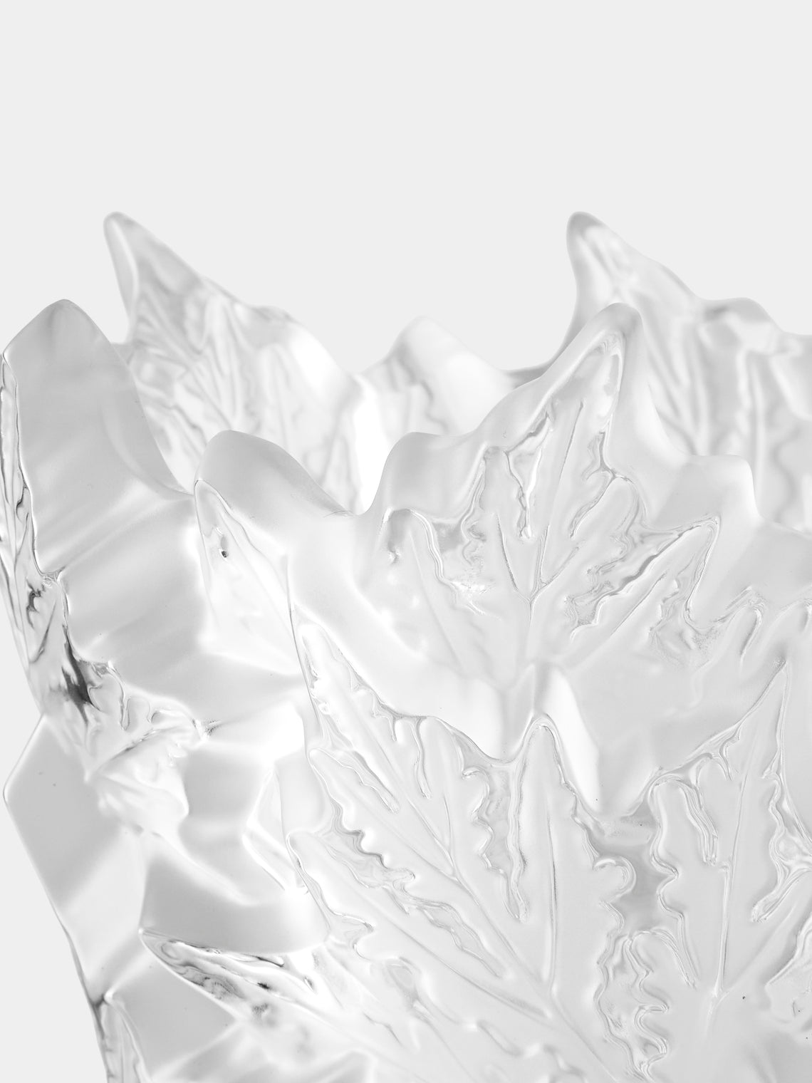 Lalique - Champs-Élysées Crystal Vase (13in/33cm) - Clear - ABASK