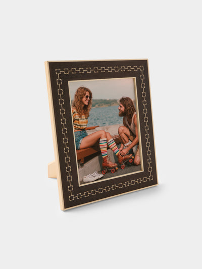 Linley - L-Chain Eucalyptus Photo Frame (8x10") - Brown - ABASK - 