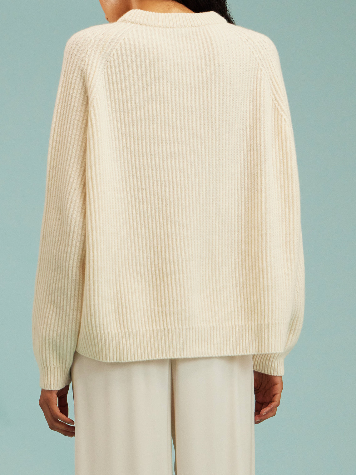 Dusan - Cashmere Crew-Neck Sweater | One Size - Ivory - ABASK