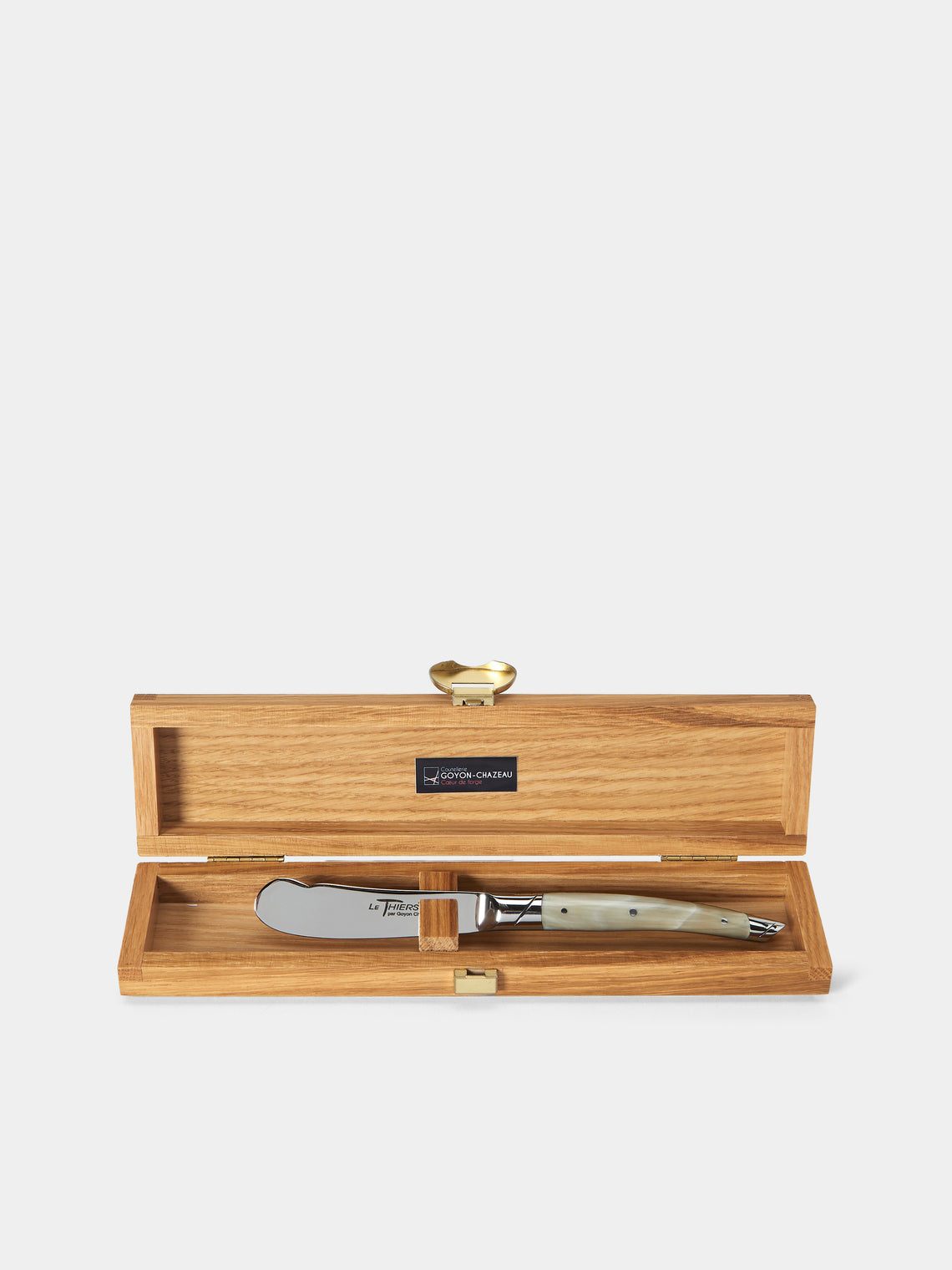 Goyon-Chazeau - Le Thiers Prestige Flammée Blonde Horn Butter Knife - Brown - ABASK