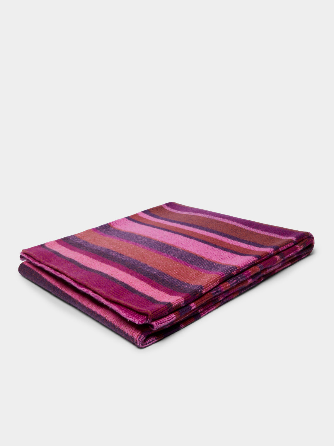The Elder Statesman - Stripe Super Soft Cashmere Blanket -  - ABASK