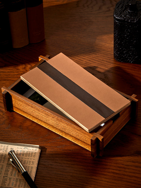 Giobagnara - Structura Leather and Wood Box - Brown - ABASK