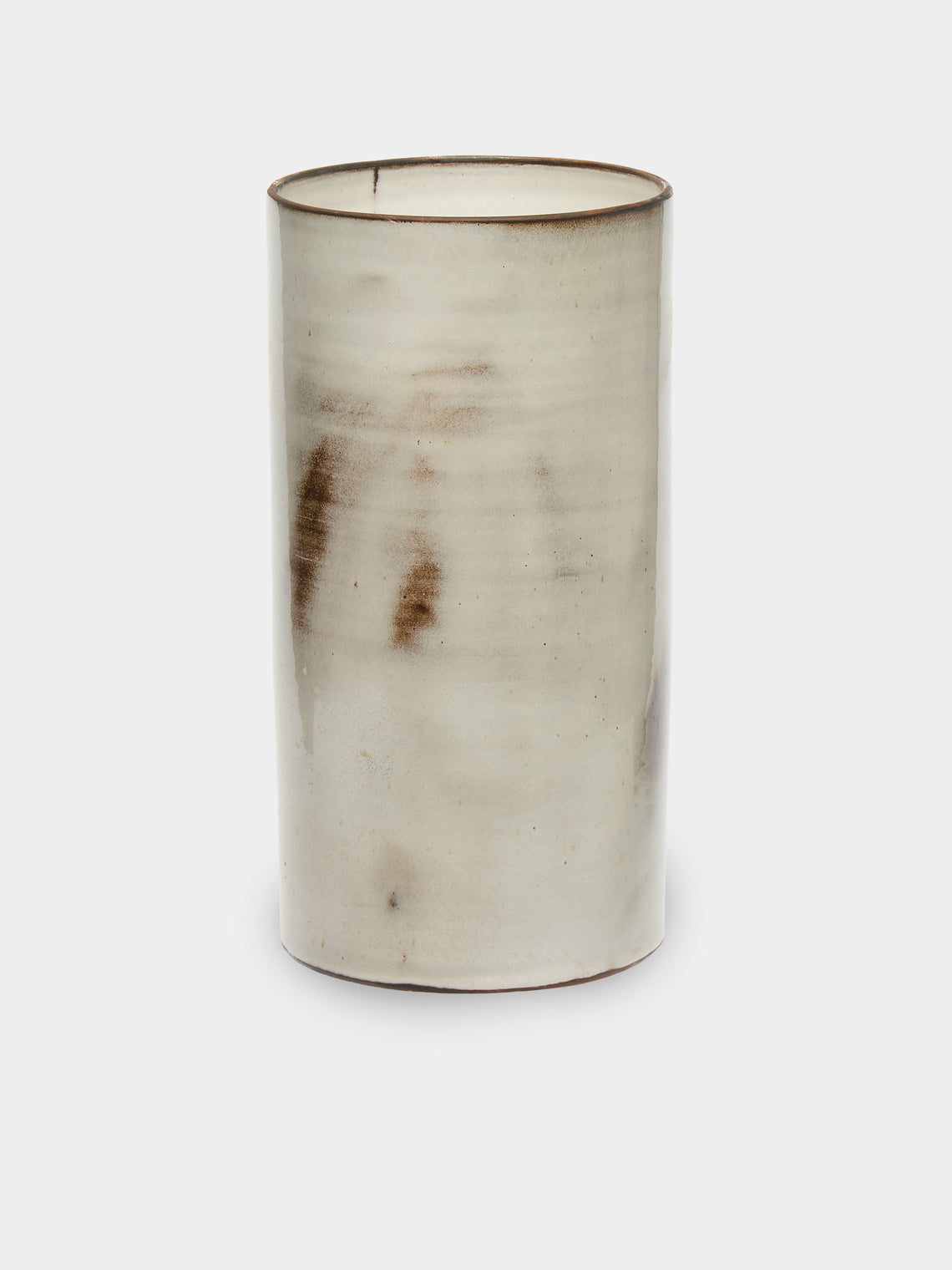 Antique and Vintage - 1950s Gérard Hofmann Ceramic Vase (12in/30cm) - White - ABASK - 