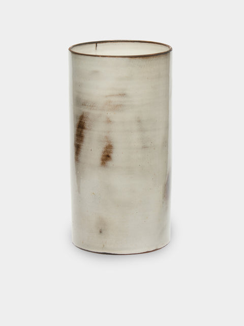 Antique and Vintage - 1950s Gérard Hofmann Ceramic Vase (12in/30cm) - White - ABASK - 